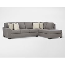 reydell gray sectional   