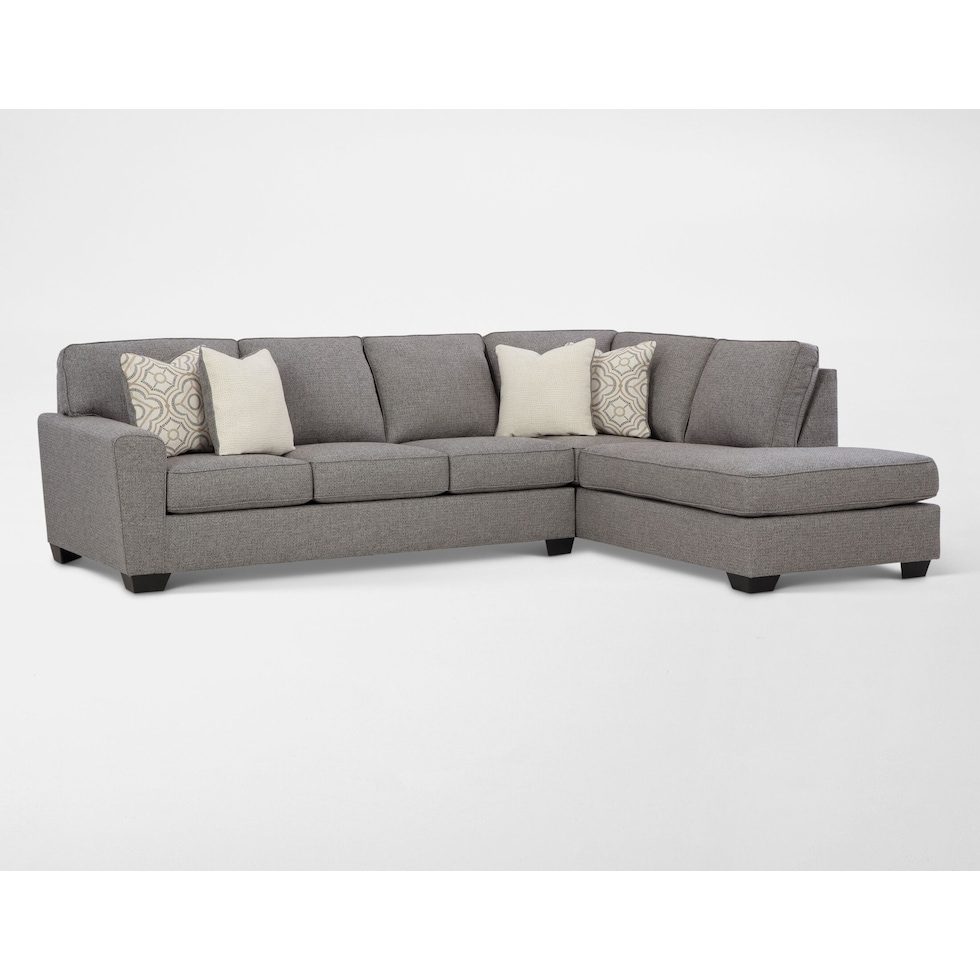 reydell gray sectional   