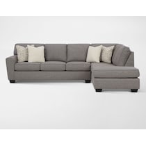 reydell gray sectional   