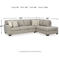 reydell neutral sectional   