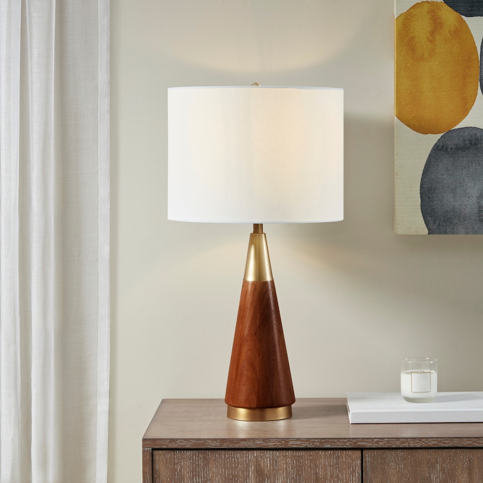 reyes dark brown table lamp   