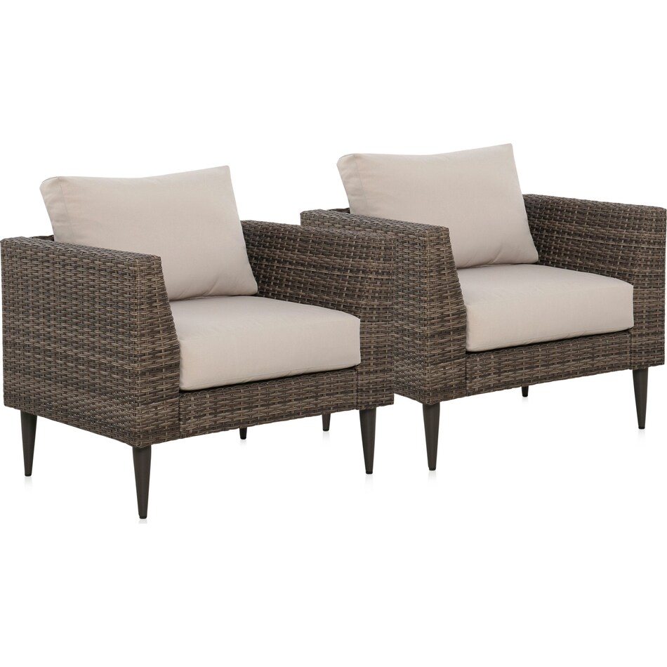 reyes gray outdoor chair set   