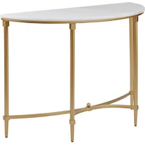 rhodes white gold console table   