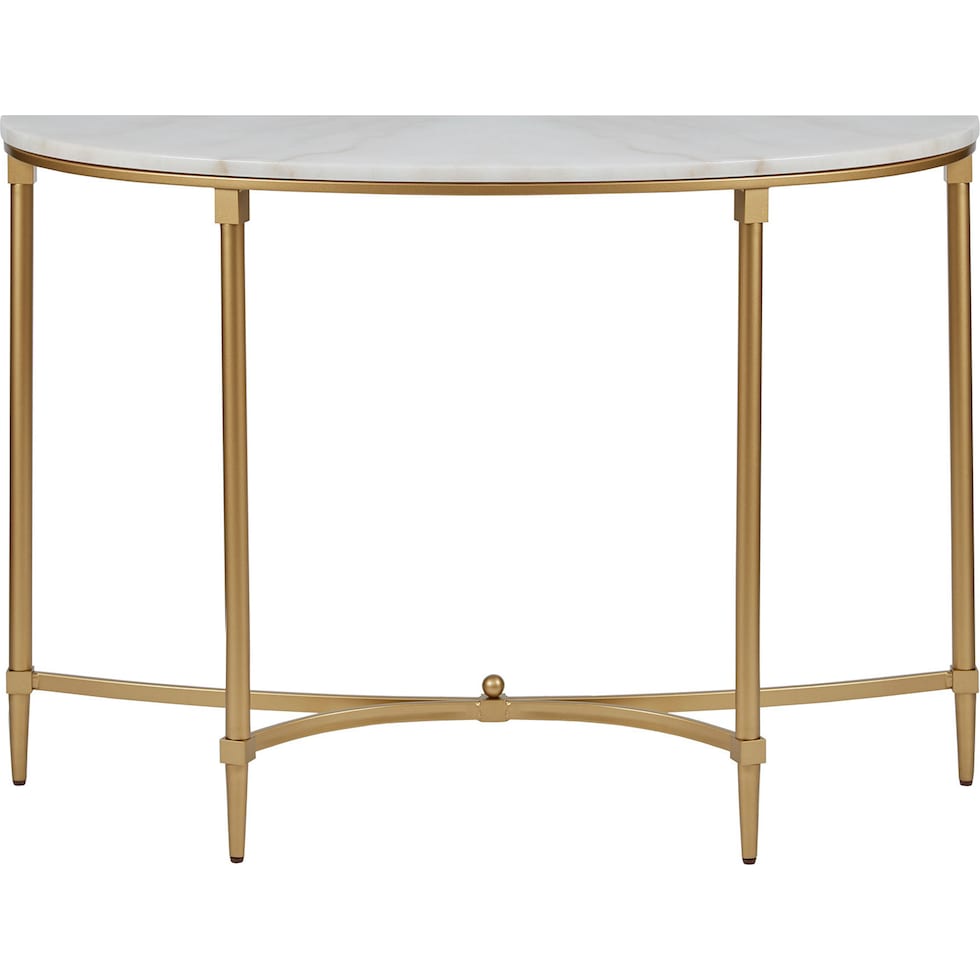 rhodes white gold console table   