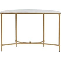 rhodes white gold console table   