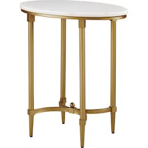 rhodes white gold end table   