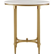 rhodes white gold end table   