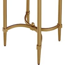 rhodes white gold end table   