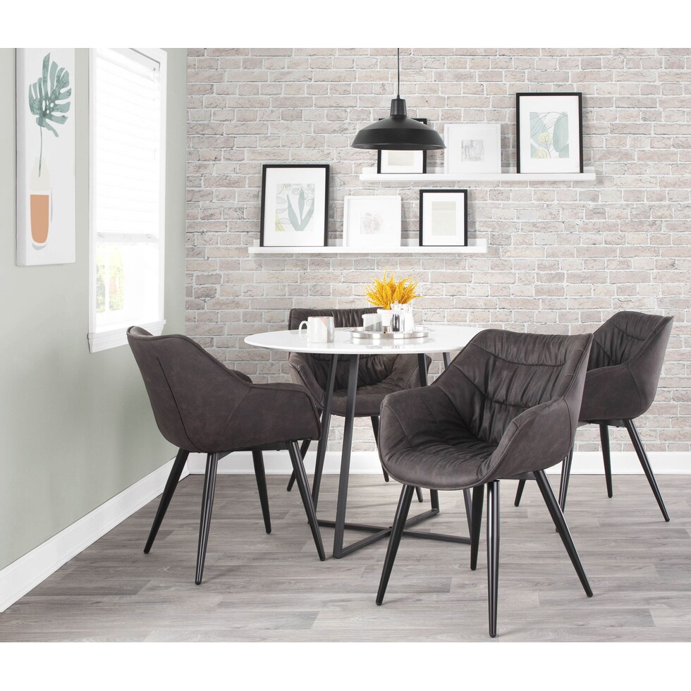 rhonda black dining chair   