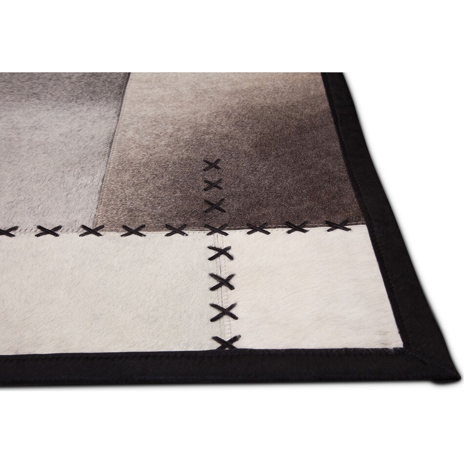 rhys black and ivory area rug ' x '   