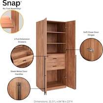 rian light brown wardrobe   
