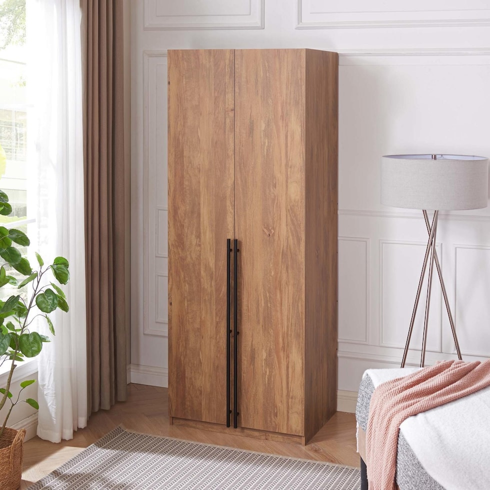 rian light brown wardrobe   