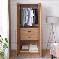 rian light brown wardrobe   