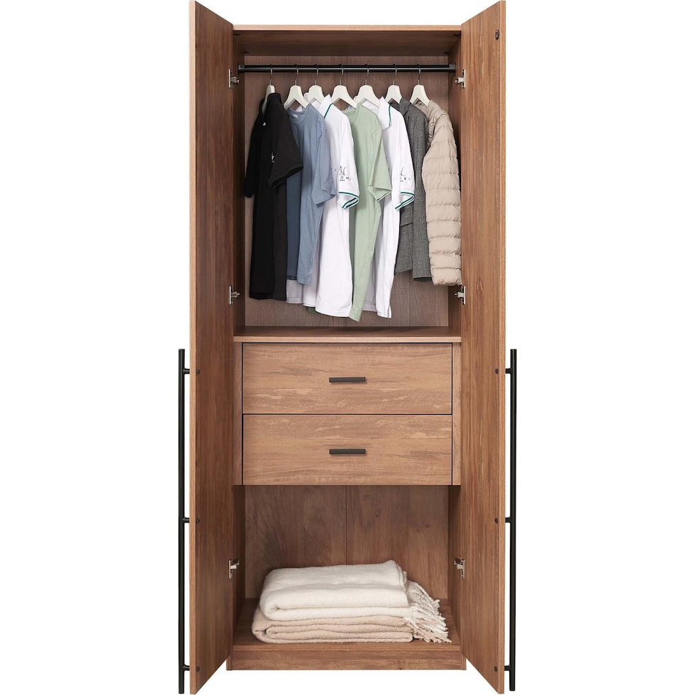 rian light brown wardrobe   