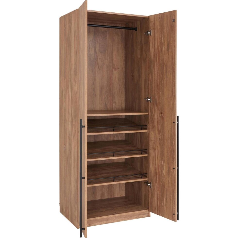 rian light brown wardrobe   