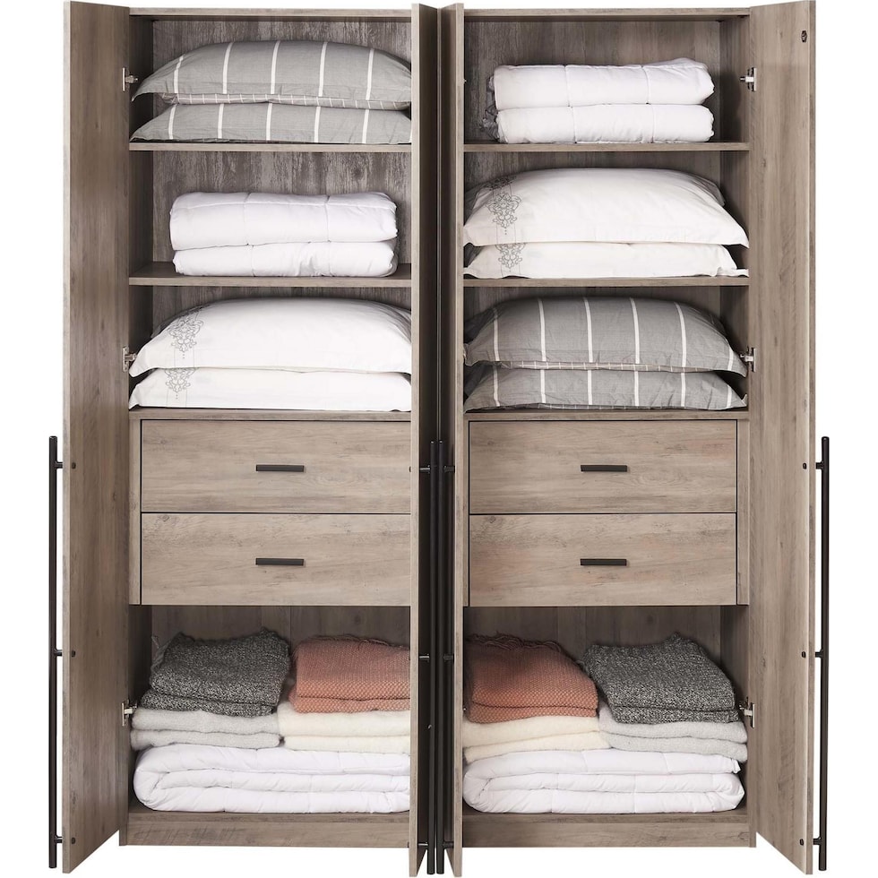 rian light brown wardrobe   