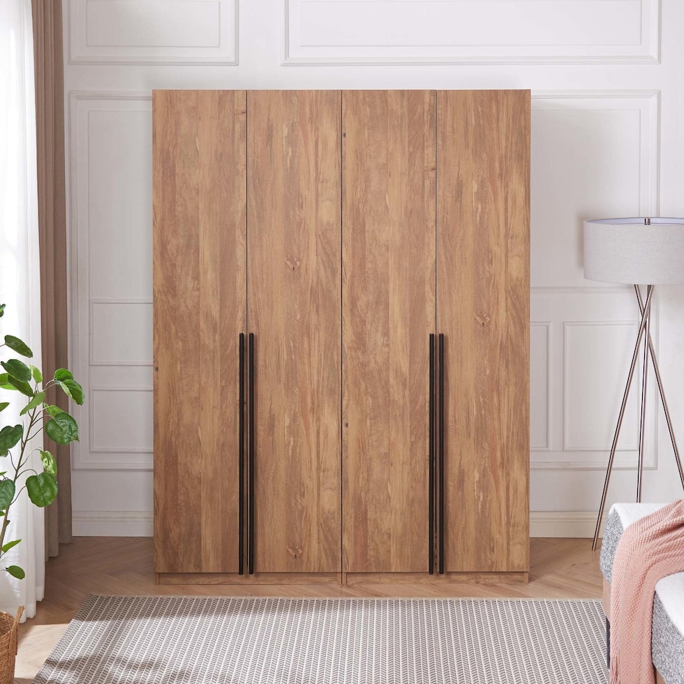 rian light brown wardrobe   
