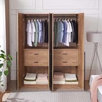 rian light brown wardrobe   