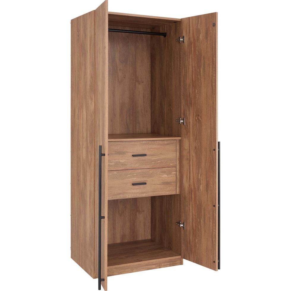 rian light brown wardrobe   