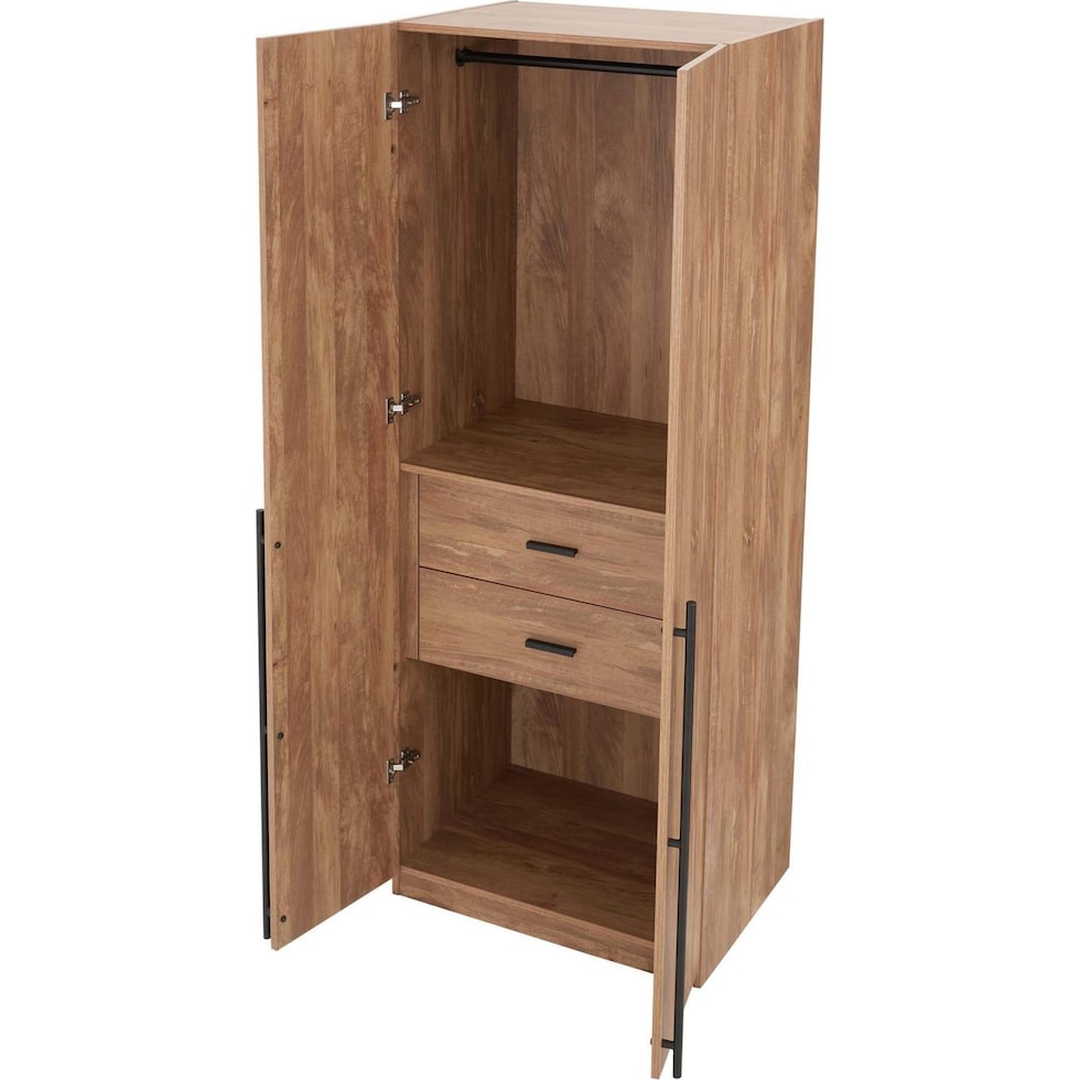 rian light brown wardrobe   