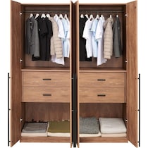 rian light brown wardrobe   