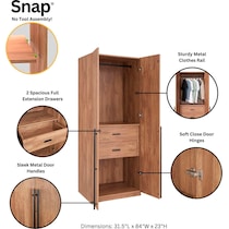rian light brown wardrobe   