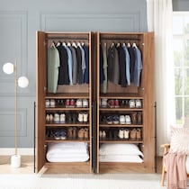 rian light brown wardrobe   