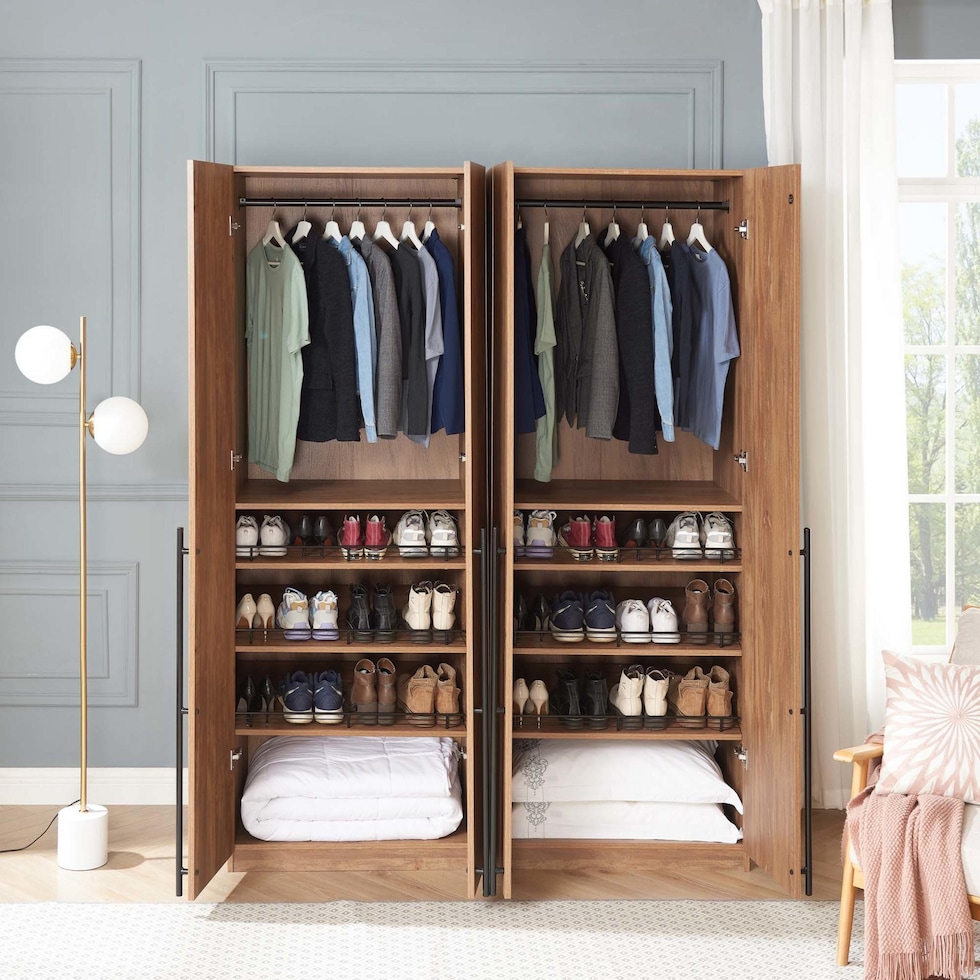 rian light brown wardrobe   