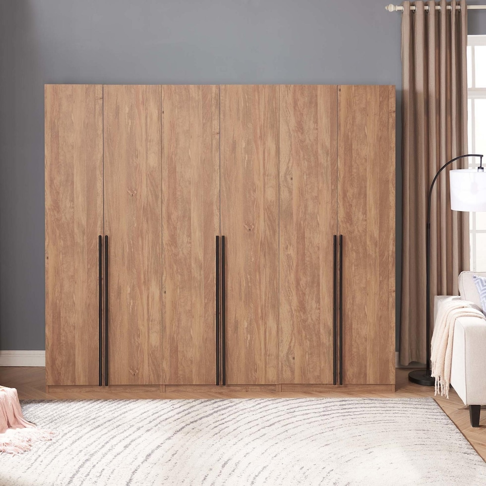 rian light brown wardrobe   
