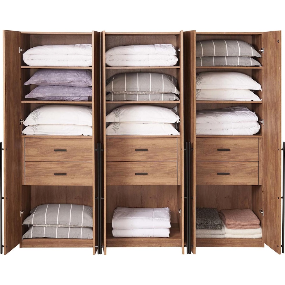 rian light brown wardrobe   