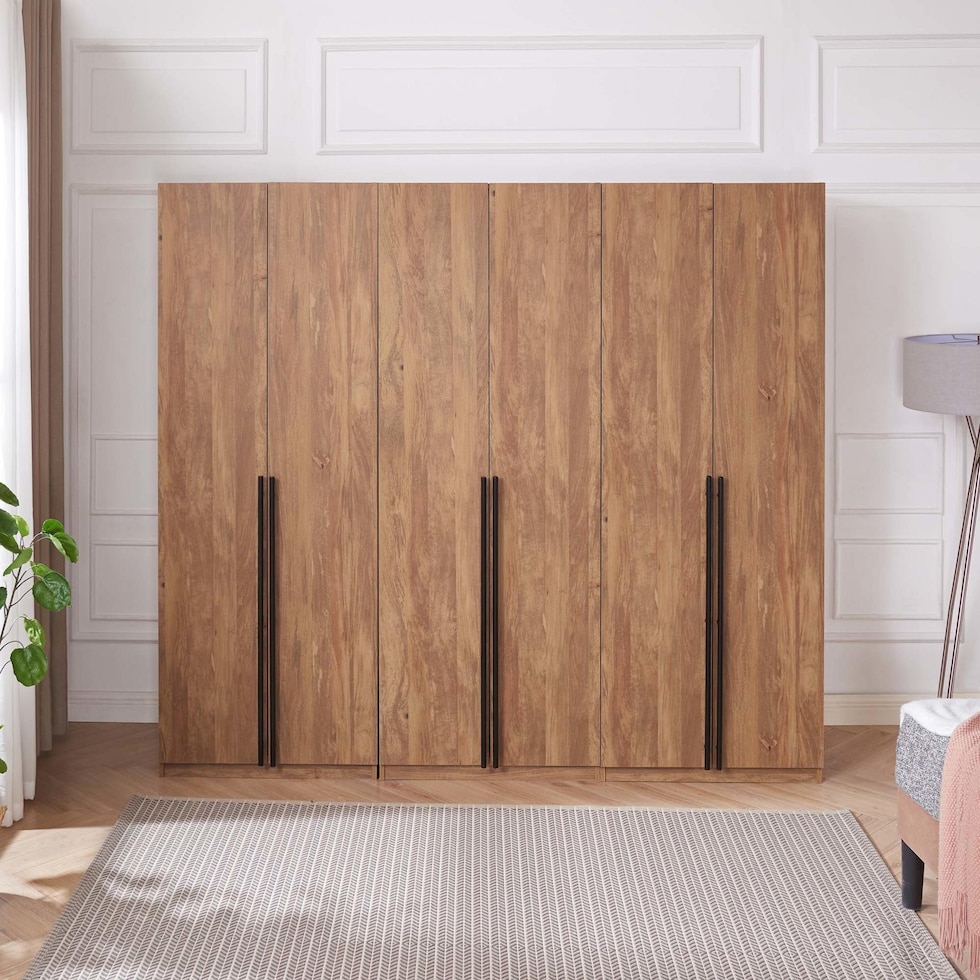 rian light brown wardrobe   