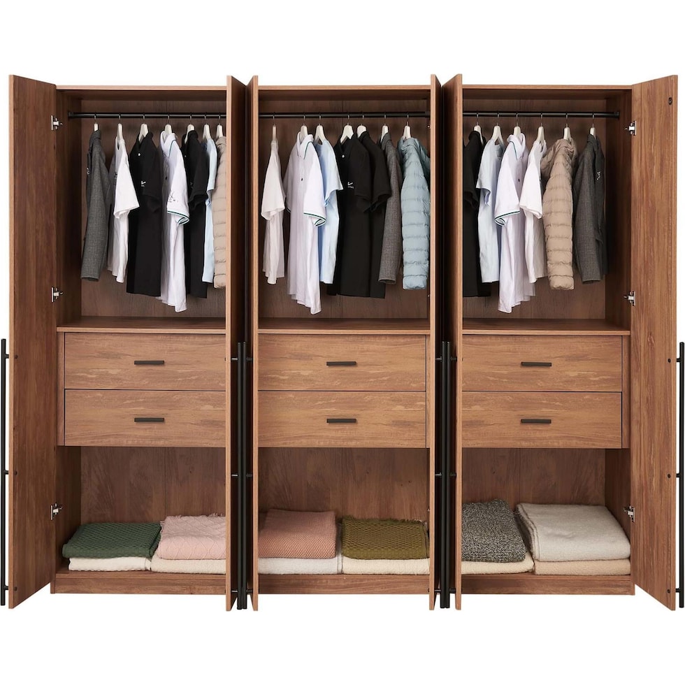 rian light brown wardrobe   