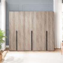 rian light brown wardrobe   