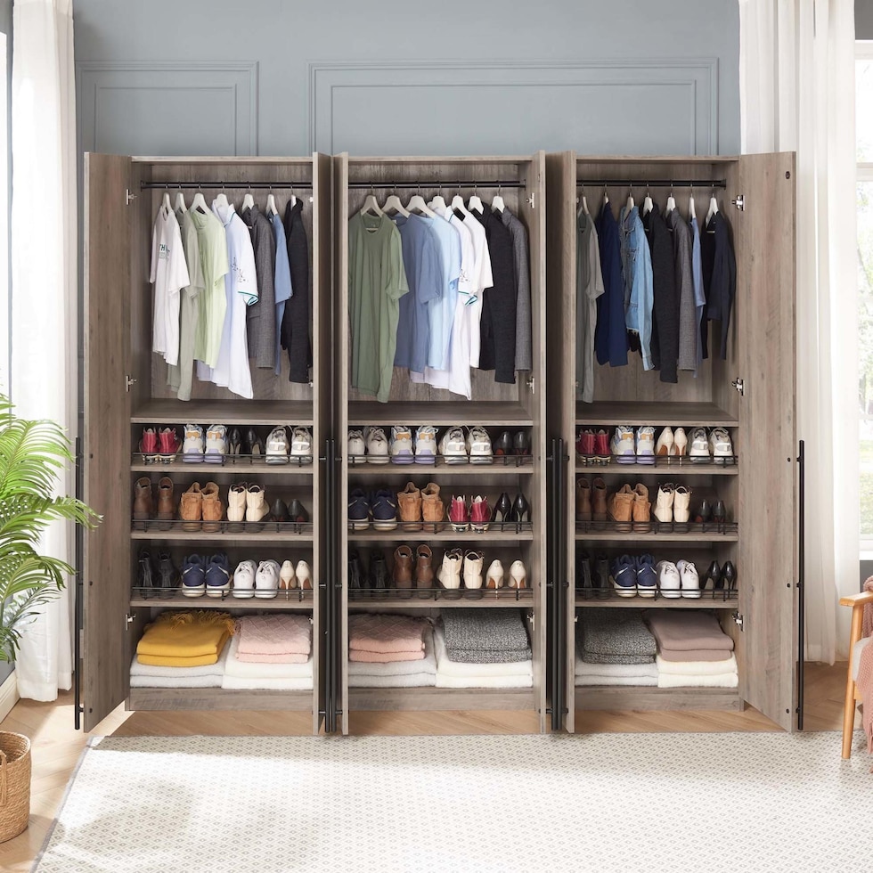 rian light brown wardrobe   
