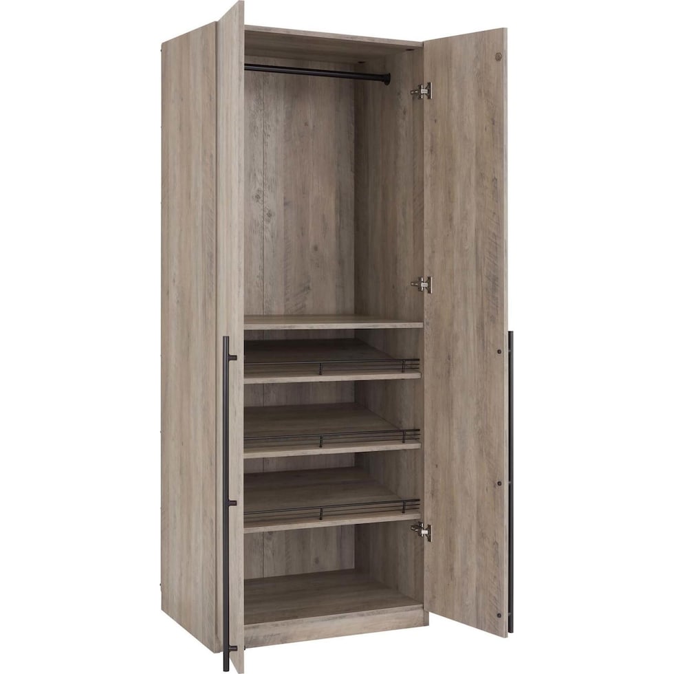 rian light brown wardrobe   