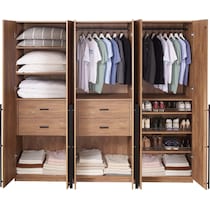 rian light brown wardrobe   