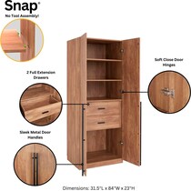 rian light brown wardrobe   