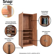 rian light brown wardrobe   