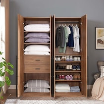 rian light brown wardrobe   