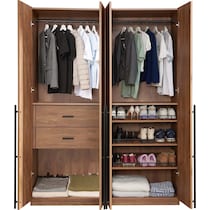 rian light brown wardrobe   