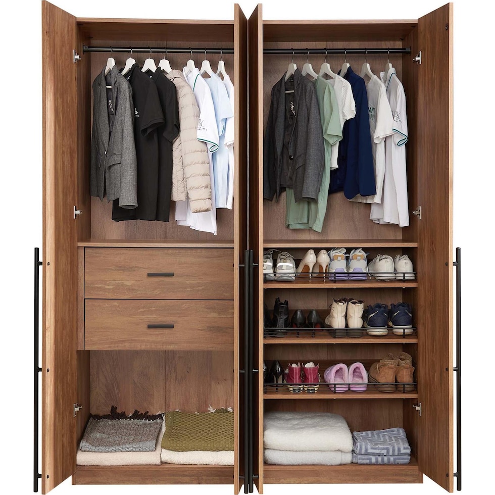rian light brown wardrobe   