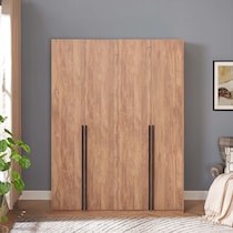 rian light brown wardrobe   