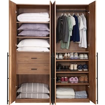 rian light brown wardrobe   