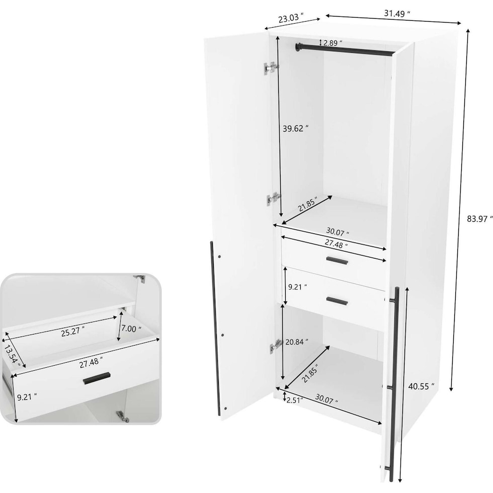 rian white wardrobe   
