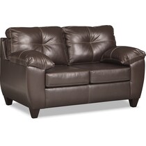 ricardo brown living room dark brown loveseat   