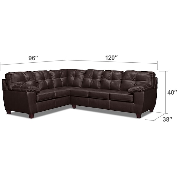 Living Room Furniture - Ricardo 2-Piece Sleeper Sectional