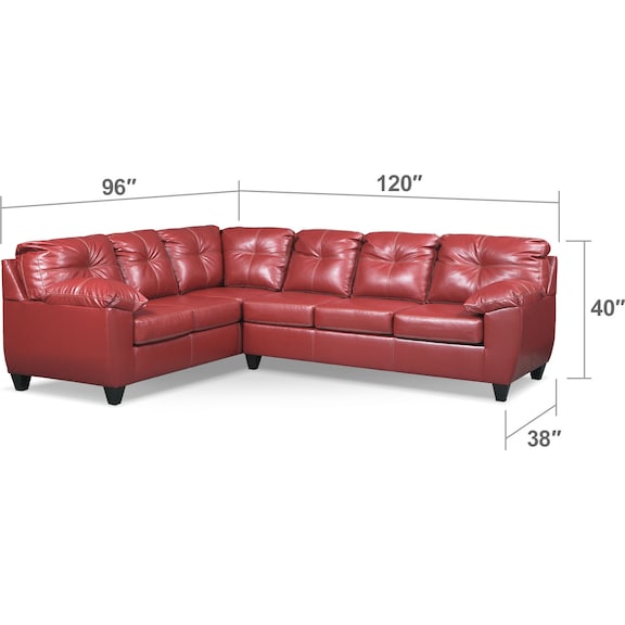 Living Room Furniture - Ricardo 2-Piece Sleeper Sectional