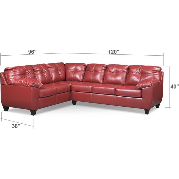Living Room Furniture - Ricardo 2-Piece Sleeper Sectional