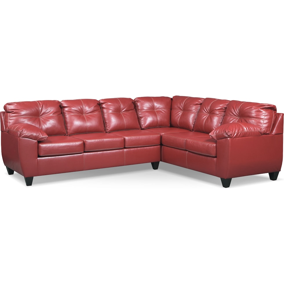 ricardo cardinal red  pc sectional   