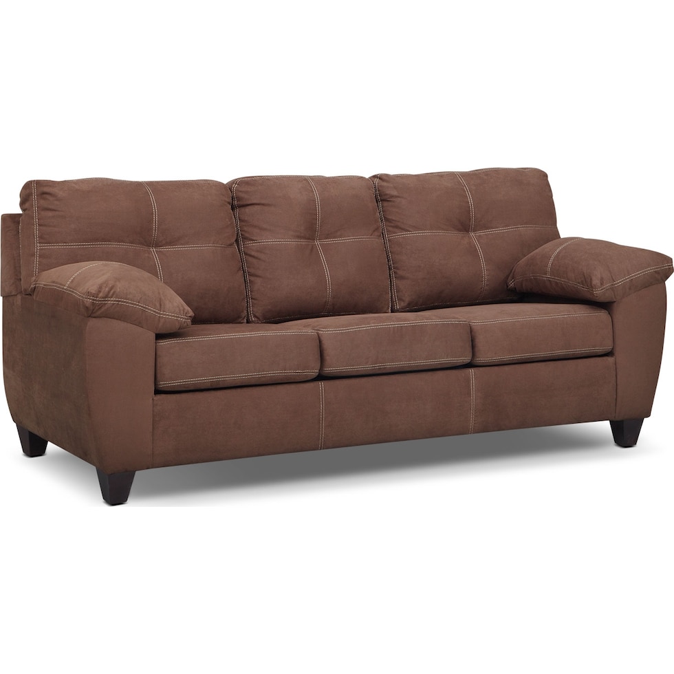 ricardo coffee dark brown sofa   